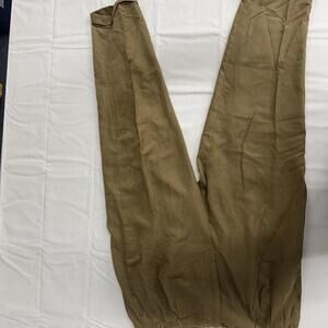Trust Pants Mens 40x32 Brown Khaki Dress Slacks Polyester Flat Front Casual